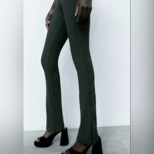 Zara Legging Flared bottom with side slit
